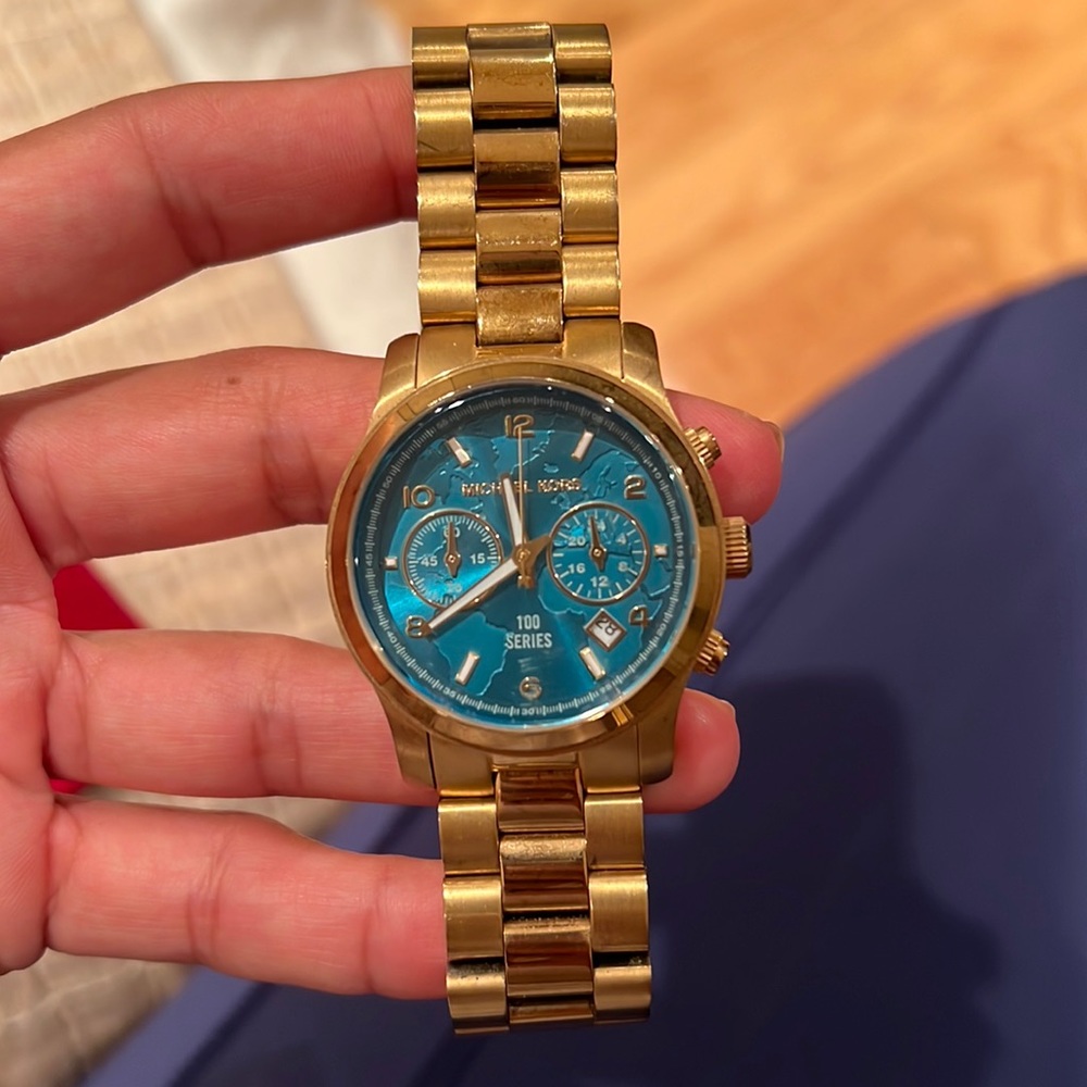 Michael Kors Gold/Blue Watch